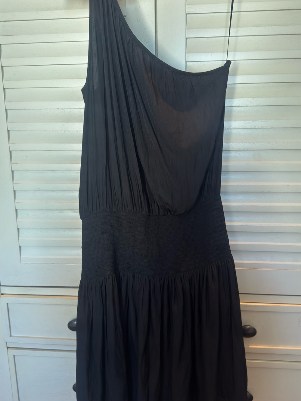 Ramy Brook One-Shoulder Black Dress